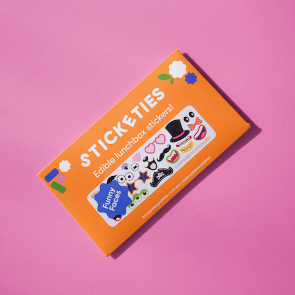 Sticketies packaging. Fun design, eco friendly packaging. Recyclable and plastic free