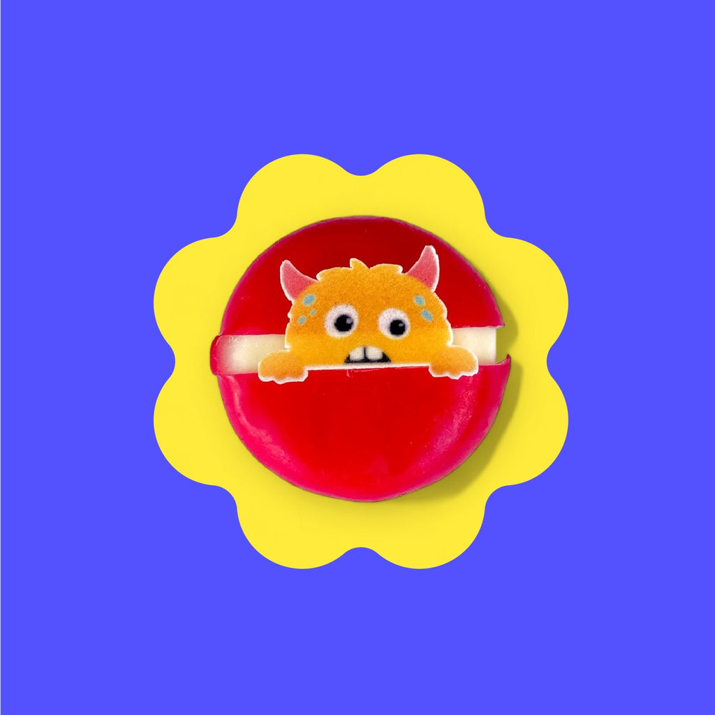 Monster themed edible stickers. Halloween lunchbox stickers for kids