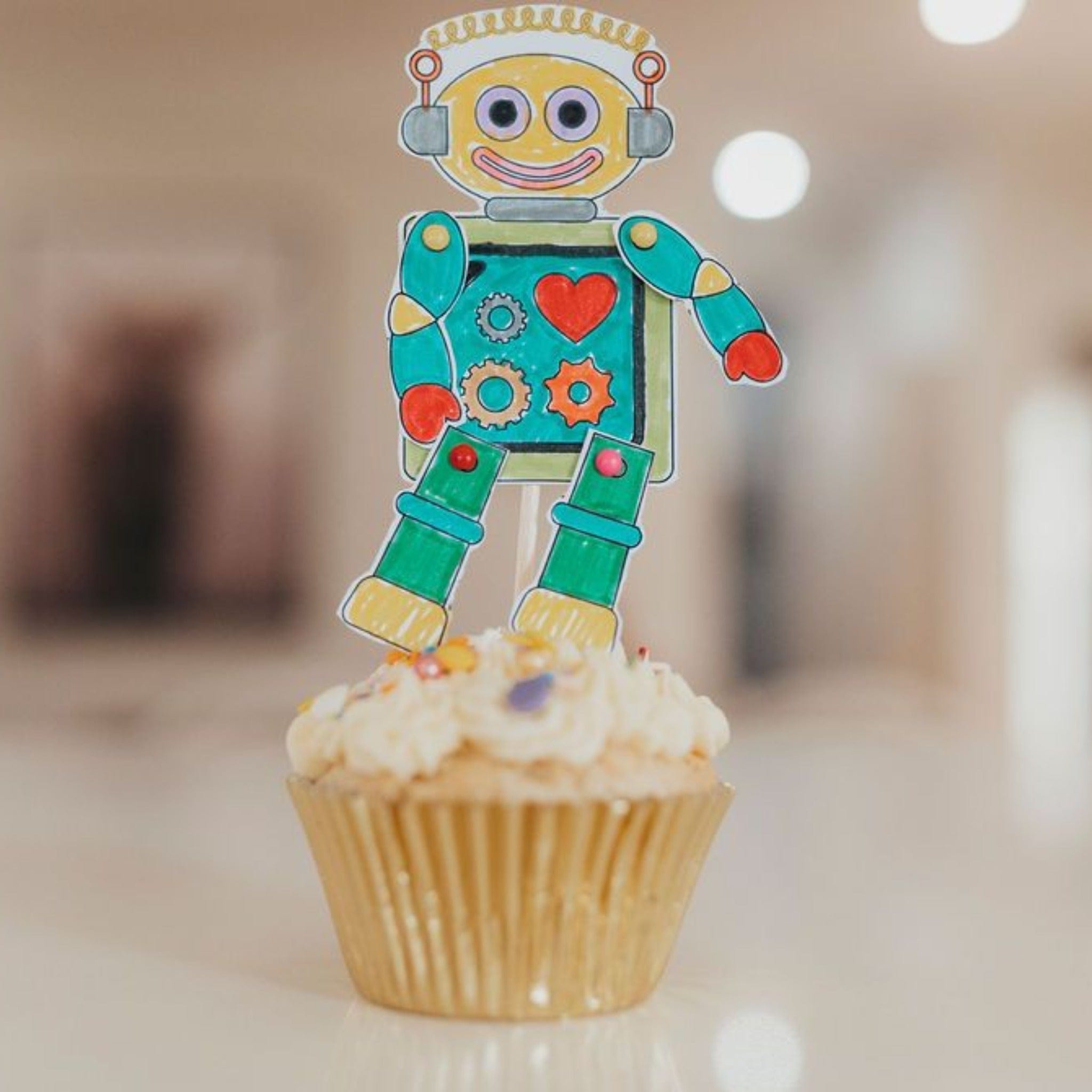 Robot Layer Cake - Classy Girl Cupcakes