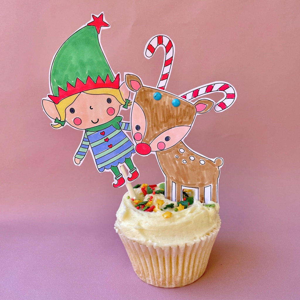 Christmas cupcake kit. all natural ingredients. DIY kit for kids makes a great christmas gift.