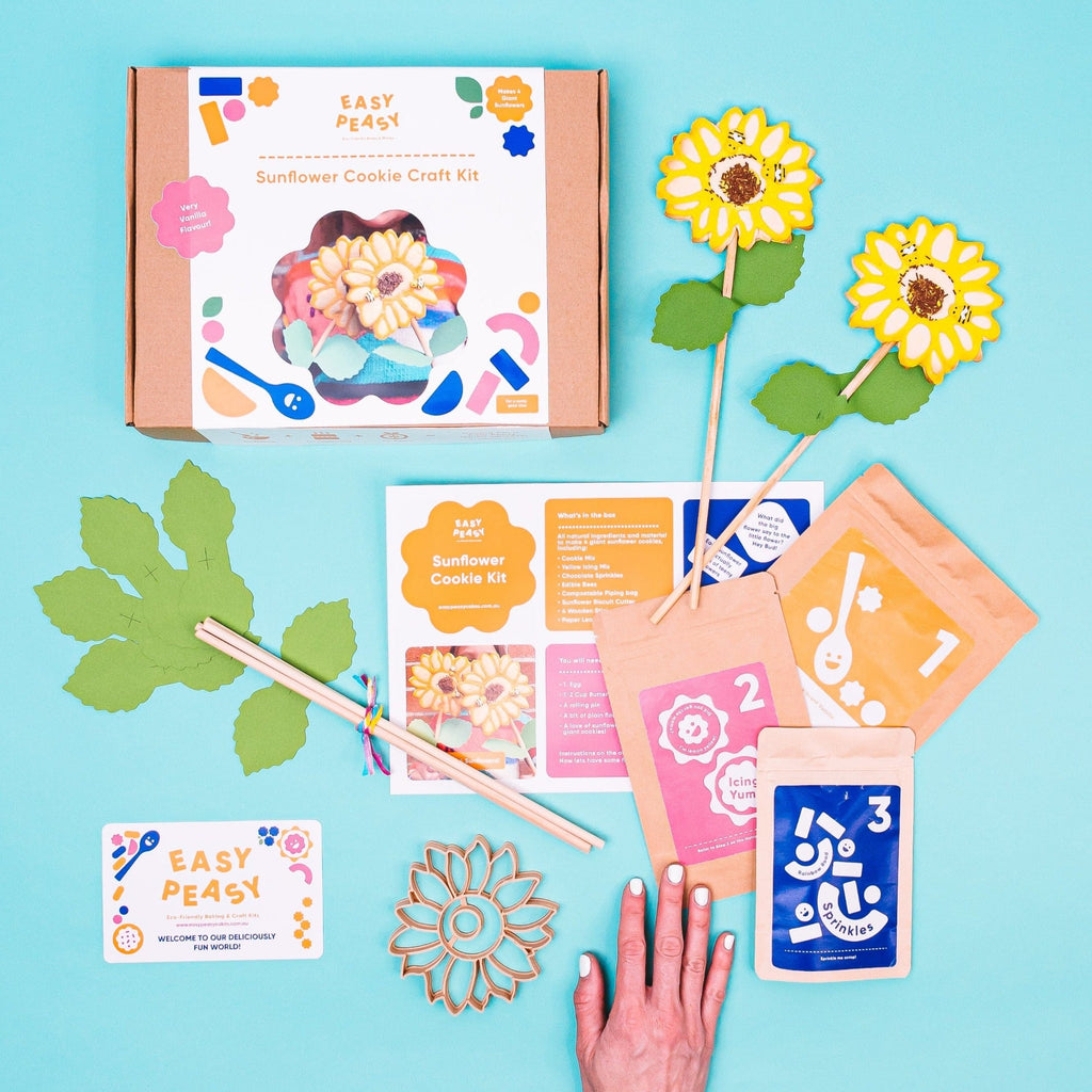 Easy Peasy Cakes COOKIE KITS Sunny Sunflower Cookie Kit